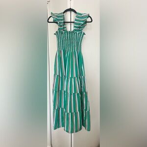 Hill House Nap Dress Striped Green